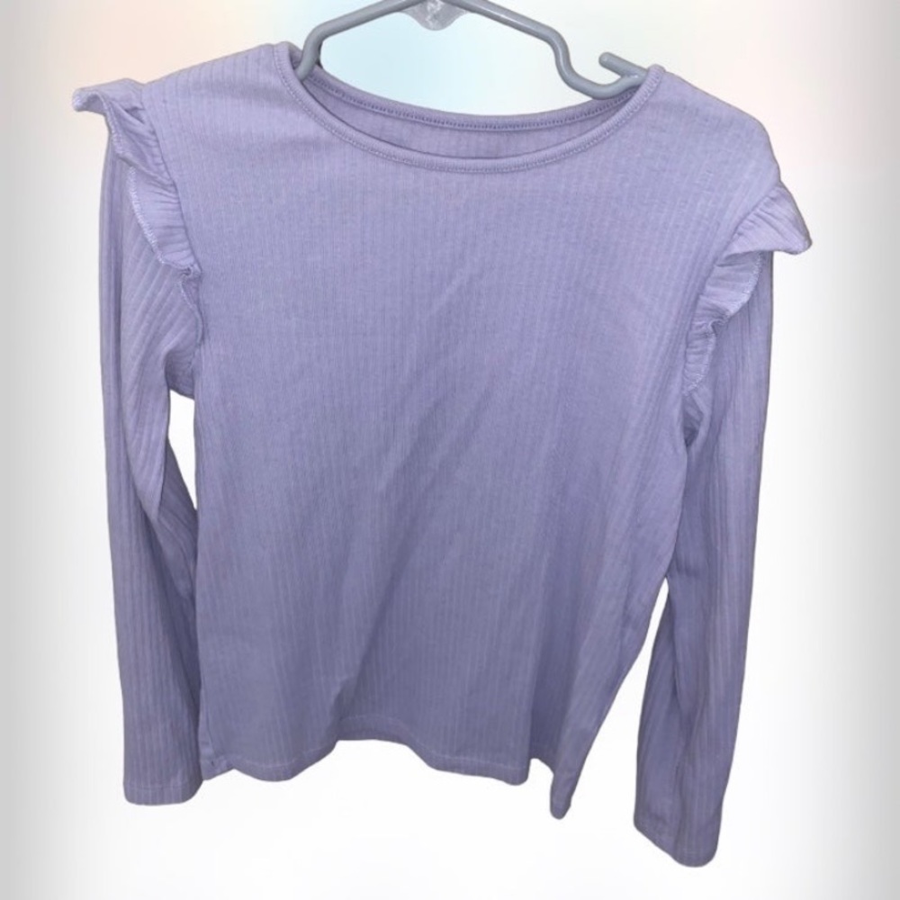H&M girl rib knit flutter sleeve too size 6x/7